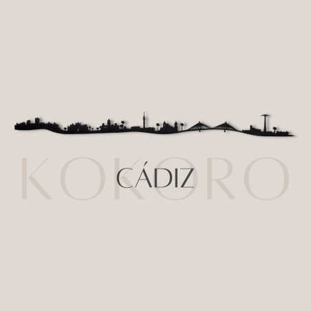 Skyline de Cádiz hecho de plástico 100% reciclado con impresión 3D