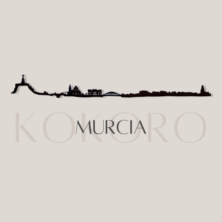 Skyline de Murcia fabricado hecho de materiales reciclados y fabricado con impresión 3d