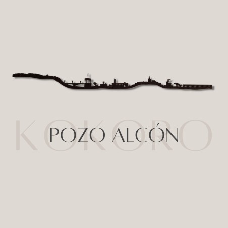 Skyline de Pozo Alcón, provincia de Jaén. Hecho de materiales reciclados y fabricado con impresión 3d