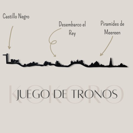 Skyline de Juego de tronos hecho de materiales reciclados y fabricado con impresión 3d