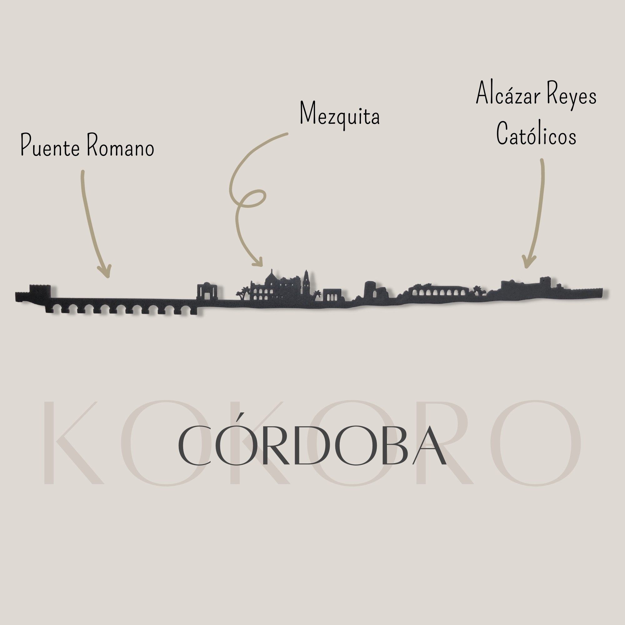 Skyline de Córdoba hecho con plásticos reciclados
