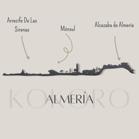 Skyline de Almería hecho de materiales reciclados y fabricado con impresión 3d