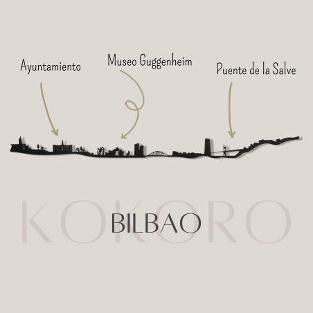 Skyline de Bilbao hecho de materiales reciclados y fabricado con impresión 3d