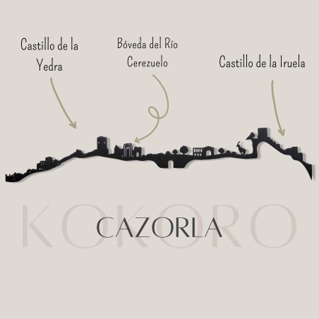 Skyline de Cazorla hecho de materiales reciclados y fabricado con impresión 3d