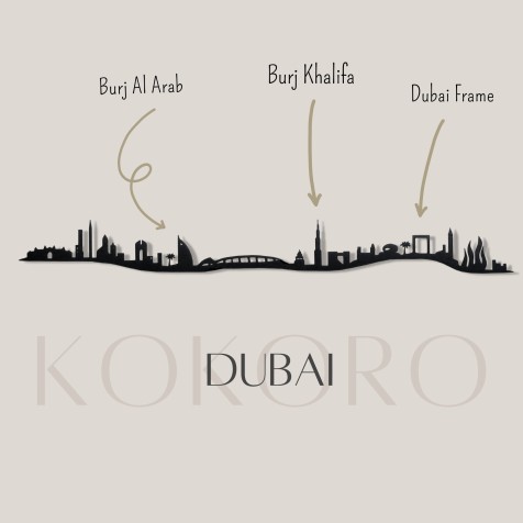 Skyline de Dubai hecho de materiales reciclados y fabricado con impresión 3d