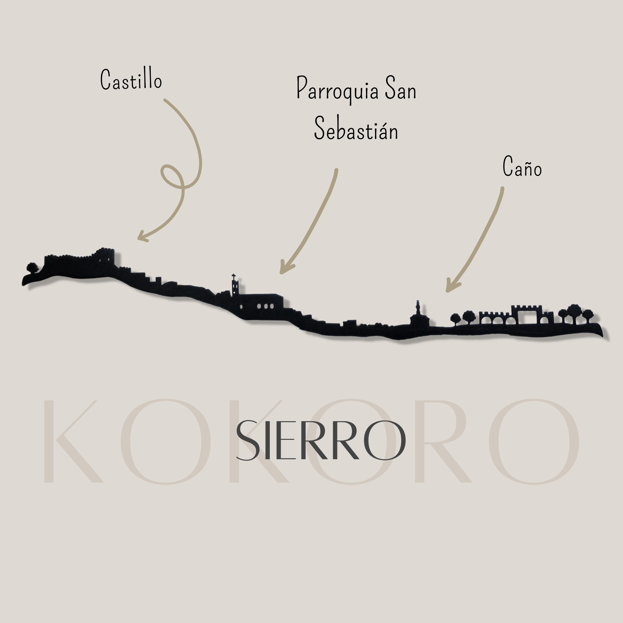 Skyline de Sierro hecho de materiales reciclados y fabricado con impresión 3d
