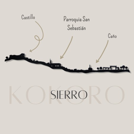 Skyline de Sierro hecho de materiales reciclados y fabricado con impresión 3d