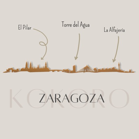 Skyline de Zaragoza hecho de materiales reciclados y fabricado con impresión 3d