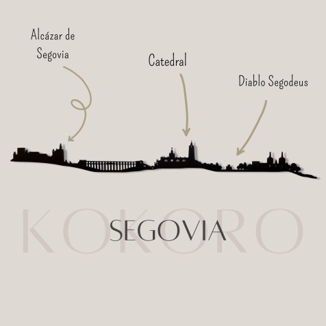 Skyline de Segovia hecho de materiales reciclados y fabricado con impresión 3d