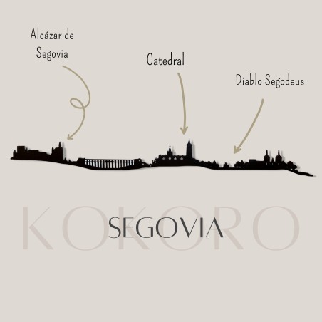 Skyline de Segovia hecho de materiales reciclados y fabricado con impresión 3d