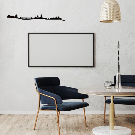 Skyline de Segovia, silueta de decoración para pared