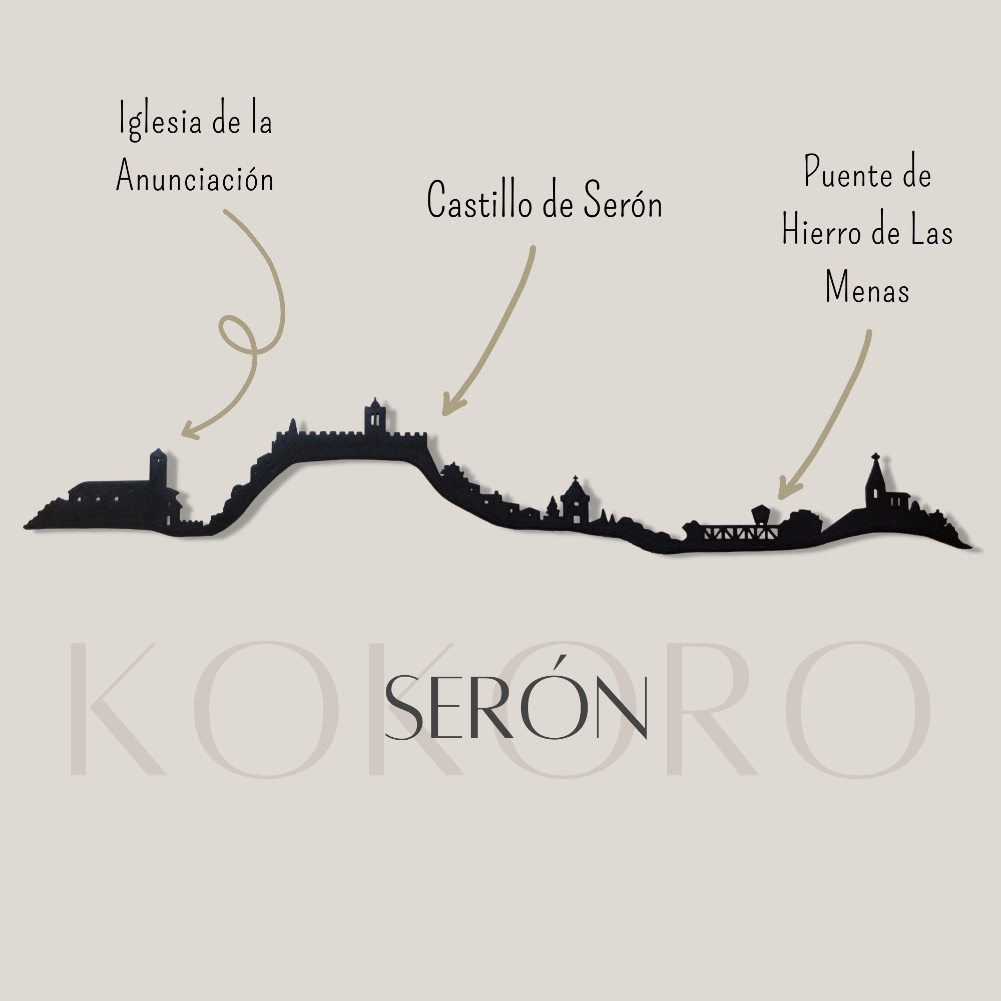 Skyline de Serón hecho de materiales reciclados y fabricado con impresión 3d