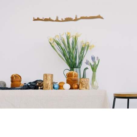 Skyline de Alcalá de Henares, silueta de decoración para pared