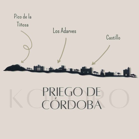 Skyline de Priego de Córdoba para decoración de paredes con material reciclado