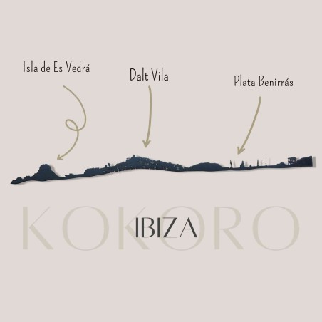 Skyline de Ibiza, silueta de decoración para pared