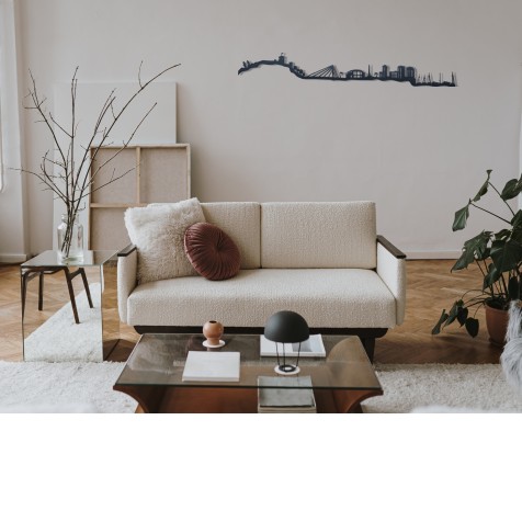Skyline de Fuengirola, silueta de decoración para pared fabricada con impresión 3d y plástico reciclado