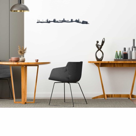 Skyline de Roquetas de mar , silueta de decoración para pared fabricada con impresión 3d y plástico reciclado