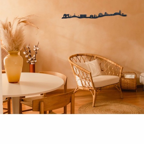 Skyline de Baeza, silueta de decoración para pared fabricada con impresión 3d y plástico reciclado