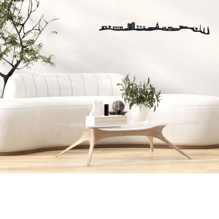 Skyline de Palamós, silueta de decoración para pared creado con impresión 3d a partir de plástico reciclado