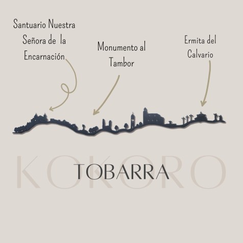Skyline de Tobarra 3d hecho con materiales reciclados. Decoración pared, regalo original
