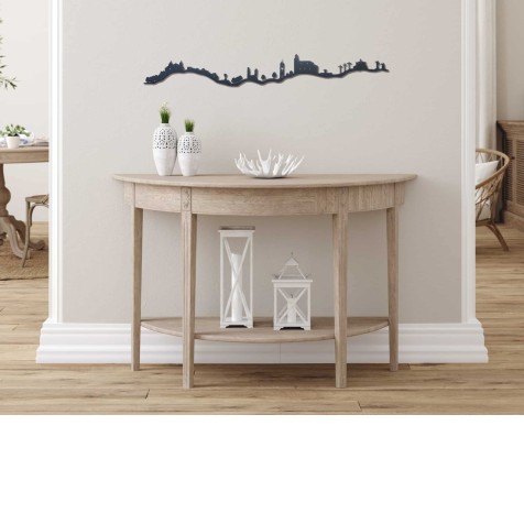 Skyline de Tobarra, silueta de decoración para pared creado con impresión 3d a partir de plástico reciclado