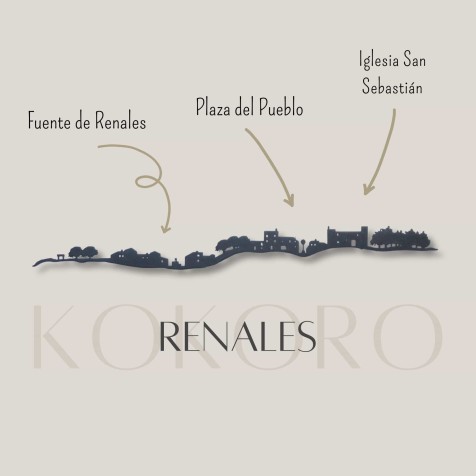 Skyline de Renales 3d hecho con materiales reciclados. Decoración pared, regalo original