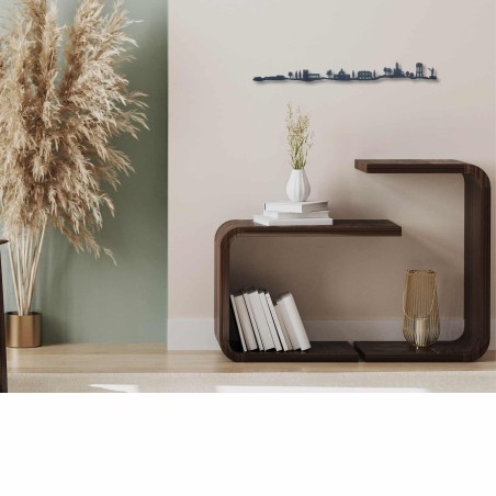 Skyline de Algallarín, silueta de decoración para pared creado con impresión 3d a partir de plástico reciclado