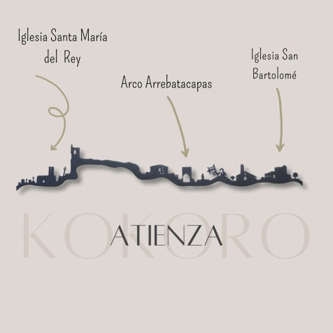 Skyline de Atienza 3d hecho con materiales reciclados. Decoración pared, regalo original