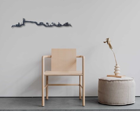 Skyline de Atienza, silueta de decoración para pared creado con impresión 3d a partir de plástico reciclado