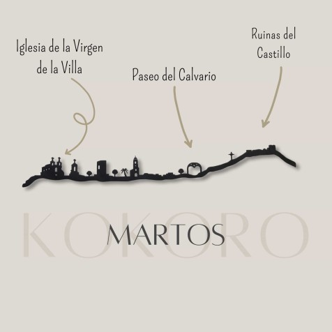 Skyline de Martos 3d hecho con materiales reciclados. Decoración pared, regalo original
