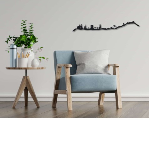Skyline de Martos, silueta de decoración para pared creado con impresión 3d a partir de plástico reciclado