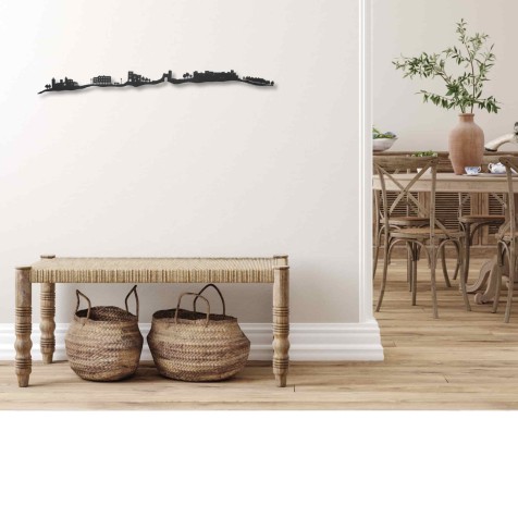 Skyline de Sigüenza, silueta de decoración para pared creado con impresión 3d a partir de plástico reciclado