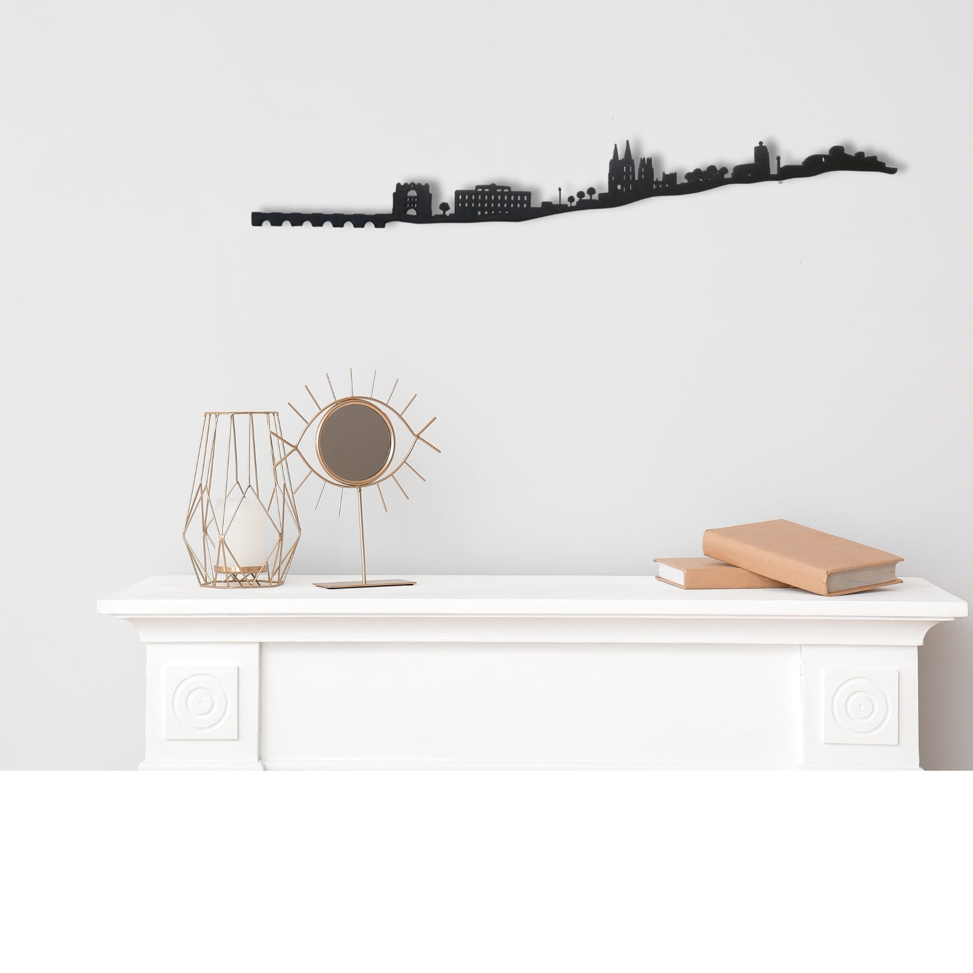 Skyline de Burgos, silueta de decoración para pared creado con impresión 3d a partir de plástico reciclado