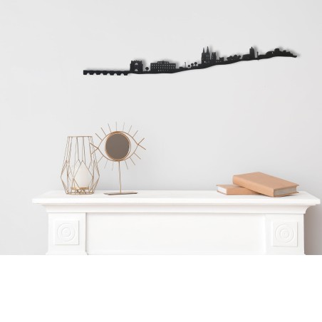 Skyline de Burgos, silueta de decoración para pared creado con impresión 3d a partir de plástico reciclado