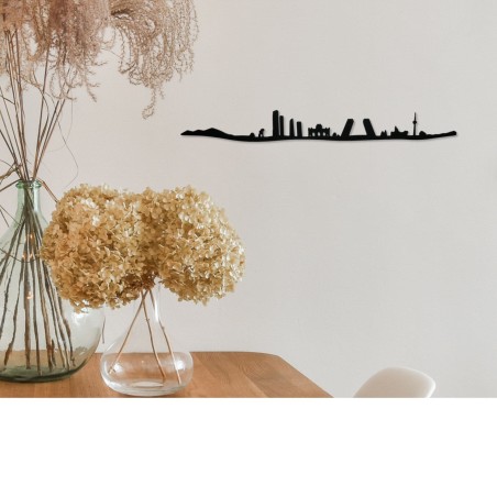 Skyline de Madrid, silueta de decoración para pared impresa en 3d y hecha con 100% reciclado