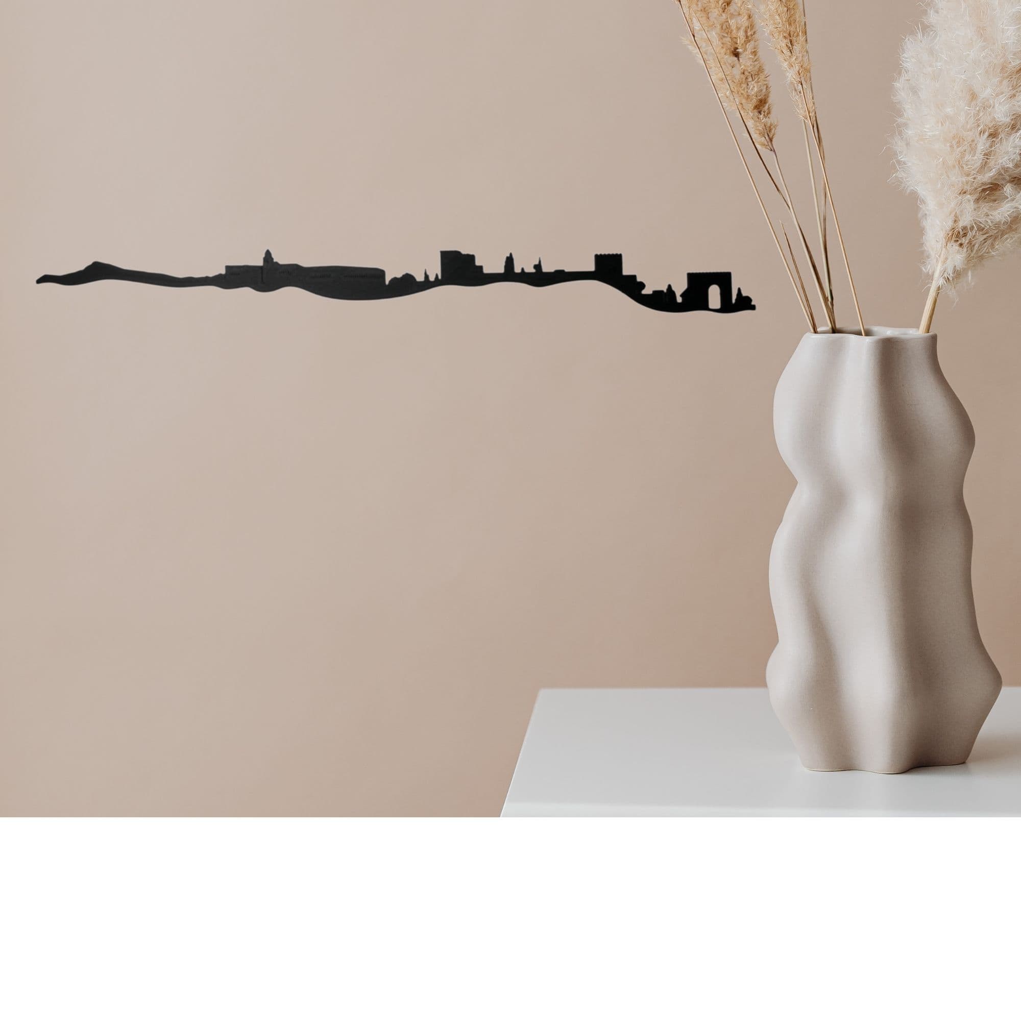 Skyline de Granada, silueta de decoración para pared fabricada con impresión 3d y plástico reciclado