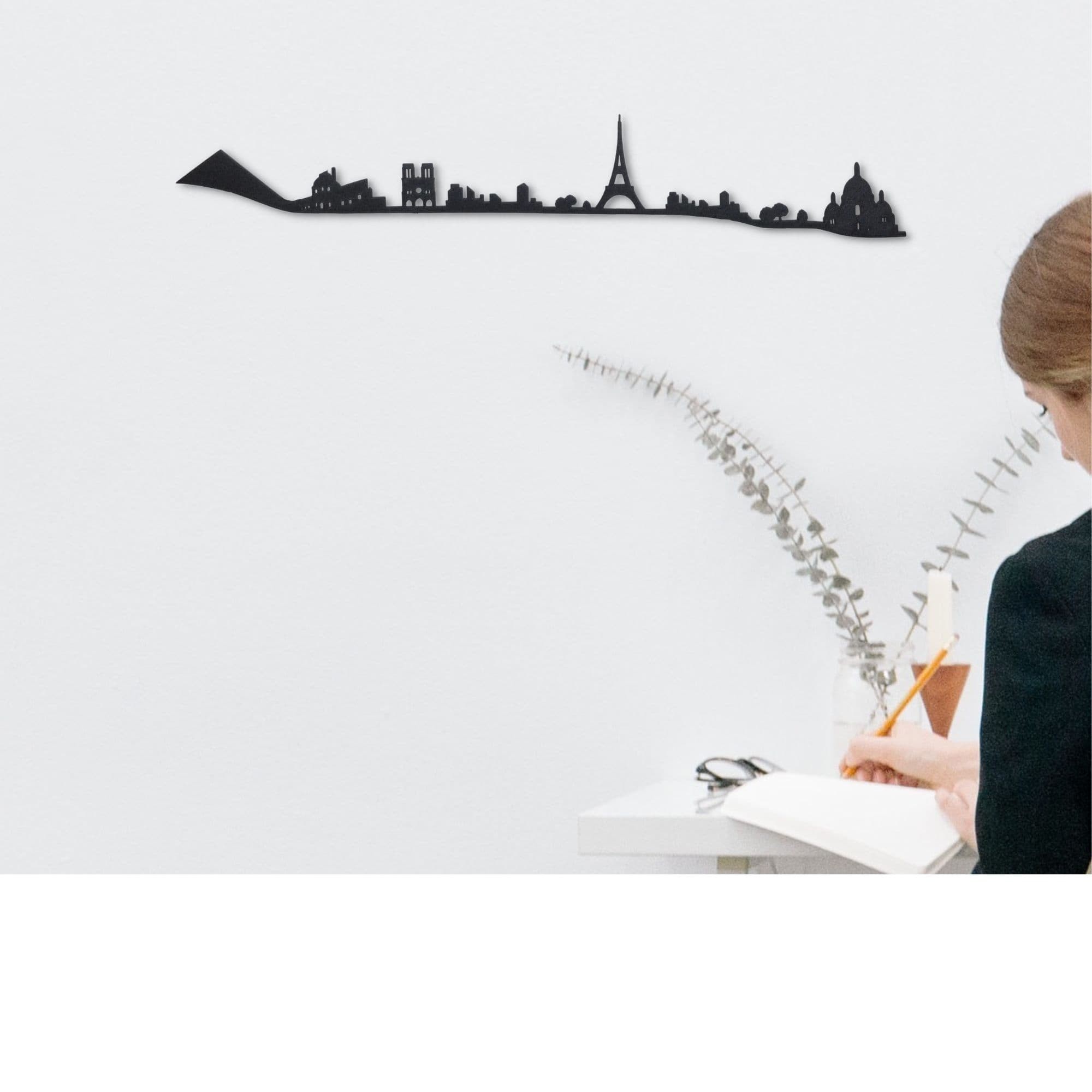 Skyline de Paris, decoración de paredes con material reciclado