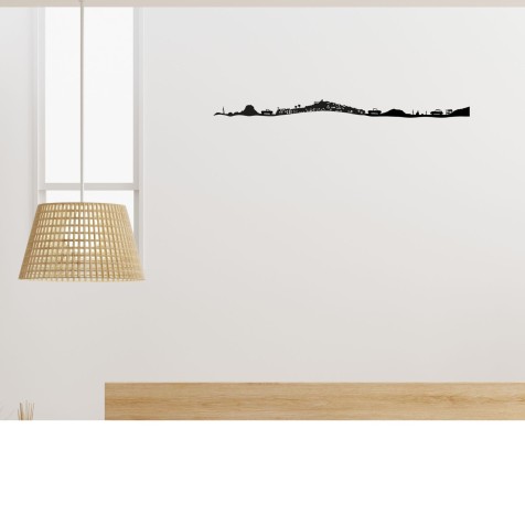 Skyline de Ibiza 3D, silueta de decoración para pared