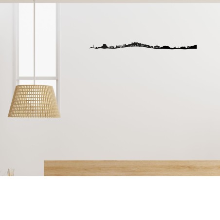 Skyline de Ibiza 3D, silueta de decoración para pared