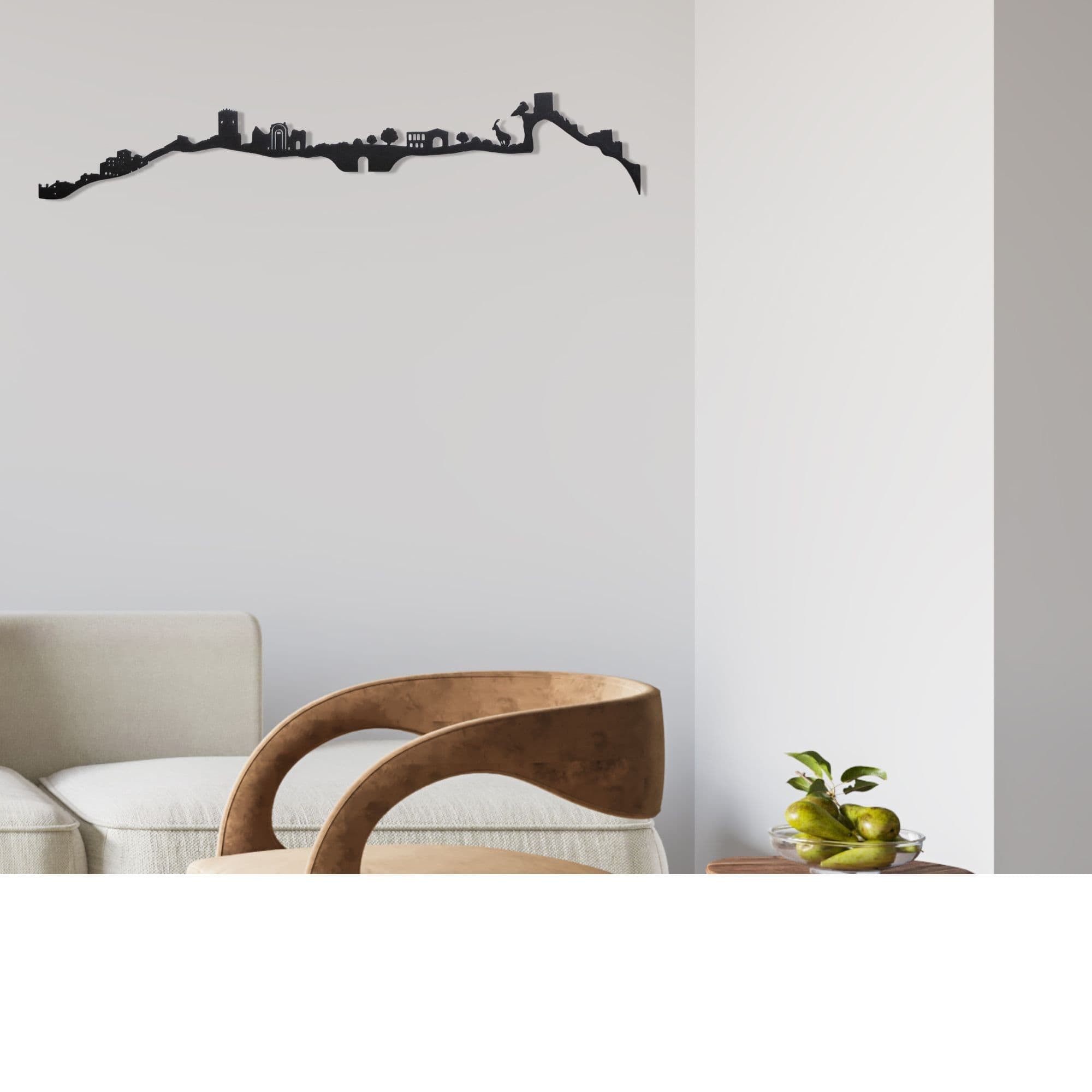Skyline de Cazorla, silueta de decoración para pared