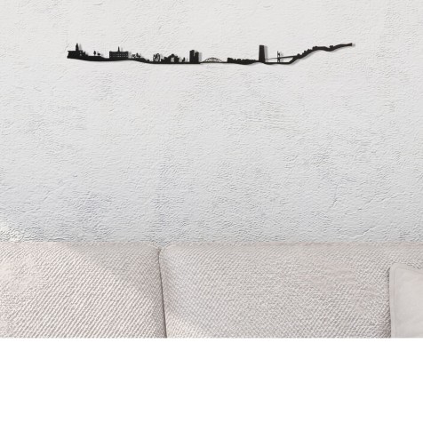 Skyline de Bilbao, silueta de decoración para pared