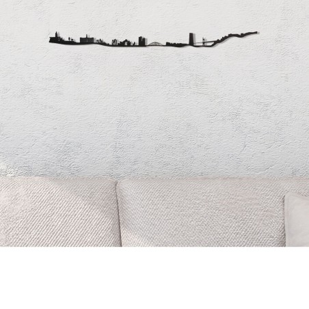 Skyline de Bilbao, silueta de decoración para pared