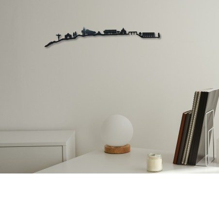 Skyline de Olula del Río, silueta de decoración para pared creado con impresión 3d a partir de plástico reciclado