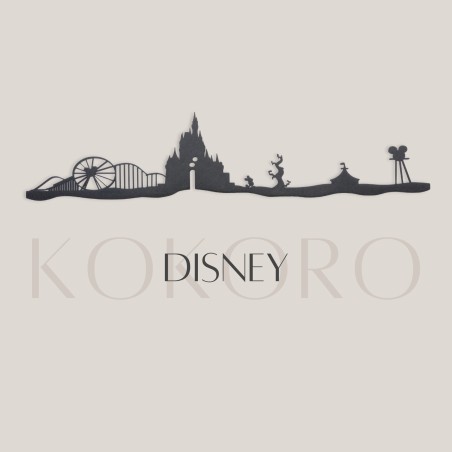 Skyline de Disney Land Paris hecho con materiales reciclados impreso en 3d