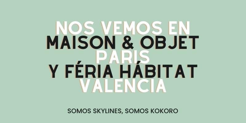 Kokoro Lines en Maison & Objet París y Feria Hábitat Valencia: Diseño Sostenible con Skylines Reciclados